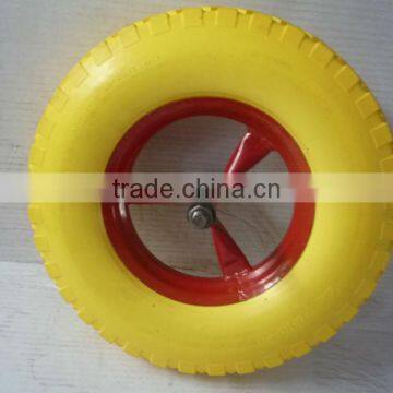 Wheelbarrow PU foam wheel 400-8 none flat wheel