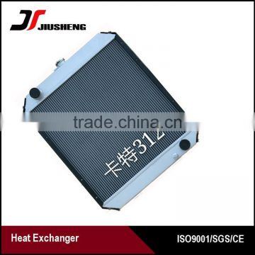 China manufacturers of aluminum tube fin excavator water radiator E312B aftermarket replacements