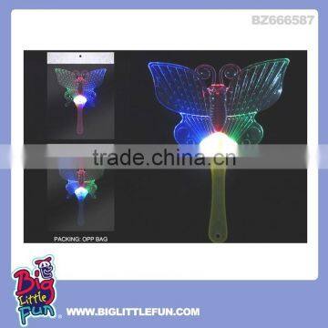 Flash festival gift toy butterfly kids hand fan