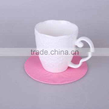 2015 New Products Home Used High Temperature Resist Eco-friendly Marerial EVA Pink Green and Blue Fresh Color Round Cup Coaster photo-4