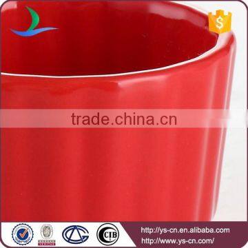 Red Glazed Ceramic Cupcake Mold Bowl for Restaurant photo-2