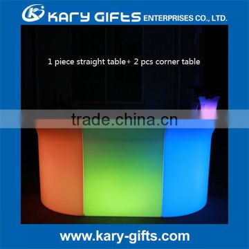 high quality glowing led lighting up party table led bar counter