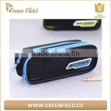 Fashion Fabric Pencil Bag Double Layer Canvas Pancil Case photo-2