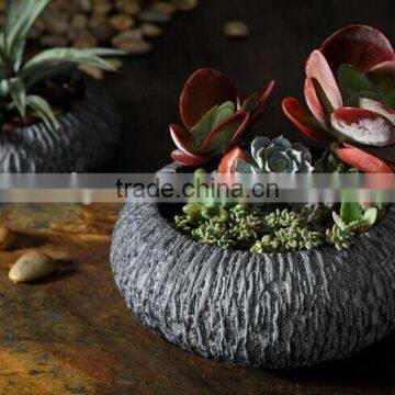 2017 Cheap Balcony Fiberglass Flower Pot Outdoor Round Planters photo-4