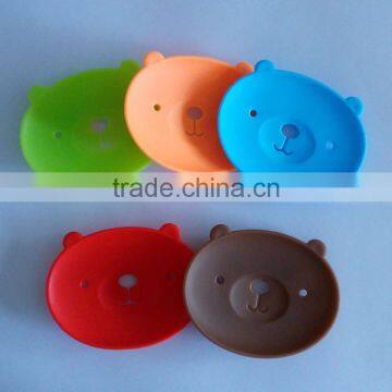 2015 New Design little bear shape silicone soap molds /customizable Silicone Bathroom Soap Holders