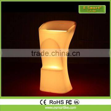 Outdoor Plastic led light cube furniture