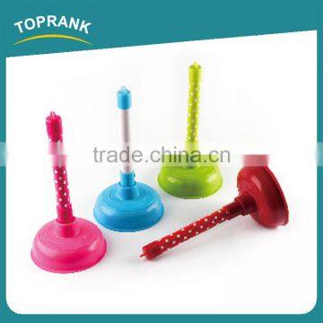 Toprank Good Durable Handle Printed Strong Sucker Rubber Toilet Plunger Disposable Mini Toilet Plunger With Holder