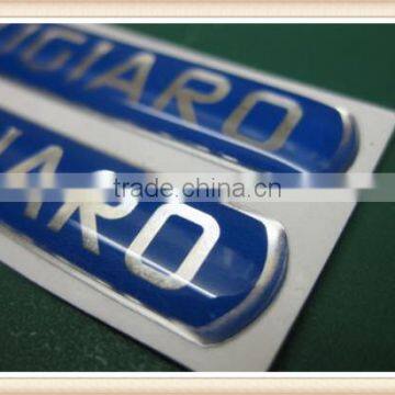 2015 China Manfucture 2 DOMED Design STICKERS Silver on Blue