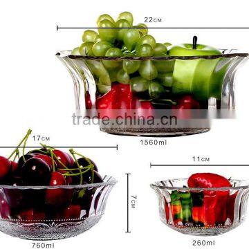 9inch,7inch, 5inch and 4inch Clear Glass Fruit or Salad Bowl photo-2