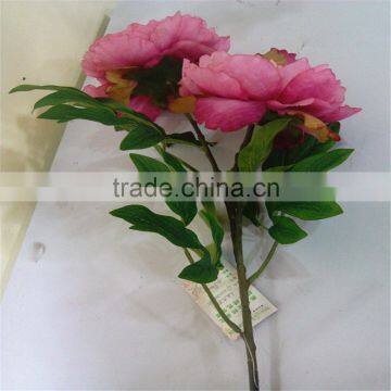 SJ20170052 Artificial Pink Fabric Peony Flower for Indoor Decoration photo-4