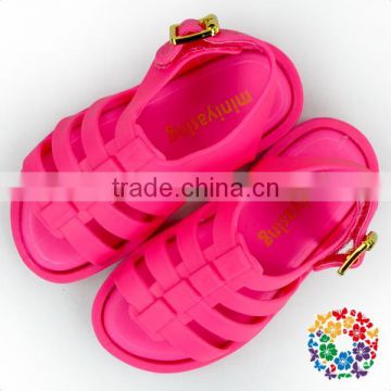 New Arrival Summer Soft Shoes Baby Girls Adjustable Hot Pink Kid Sandal