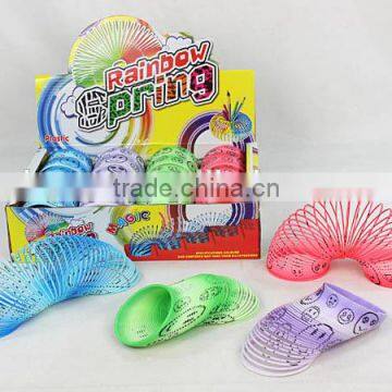 hot sale kids educational plastic toys magic rainbow spring /hot sale promotional gift magic rainbow circle