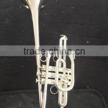 Silver Plated Cheap Marching Trumpet in Bb Key photo-2