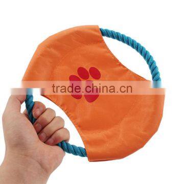 Canvas Cotton Rope Pet Dog Frisbee Color Cotton Rope 21cm photo-3