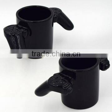 Ceramic Novelty 3D game button double handle mugs