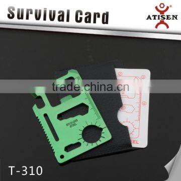 Colorfull Green Survival Card ,Card Type Mini Stainless Steel Multi-functional Tool photo-3