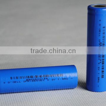 3.2V 1400mAh LiFePO418650 battery