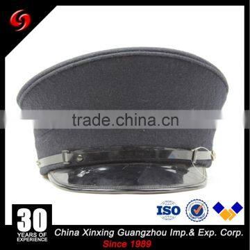 Hand Made 100% Cotton Navy Military Uniform Officer Peaked Caps photo-2