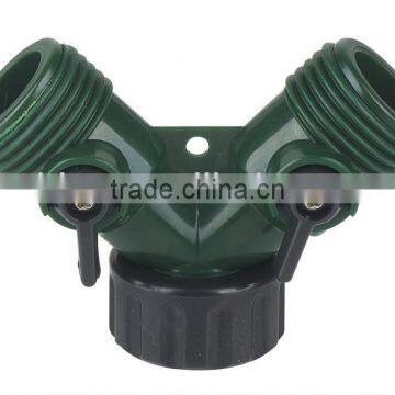 plastic "Y" hose connector