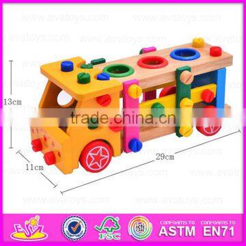 2015 Wooden Screw Knocking Toy,Educational DIY Toy Screw Combination,Children Loading to Knock the Ball Down the Car Toy W03C015 photo-3