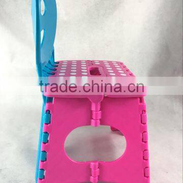 Factory Price Colorful Smile Face Kids Plastic Folding Chair photo-6