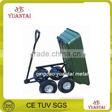 75L four wheel plastic tray garden dupm cart TC2145