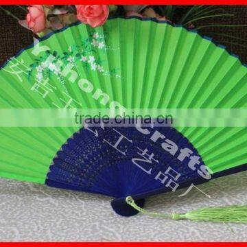 Natural Bamboo Craft Hand Fan With Logo Printing photo-3