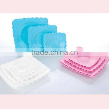 Corloful Square Shape Cheap Plastic Tray set