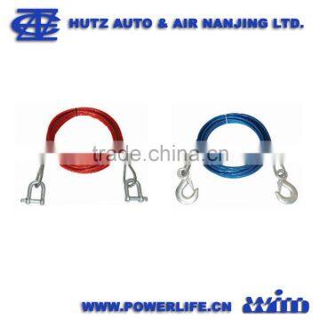 Steel Tow Rope With Hooks - Car Recovery Cable With Shackles - 1000 kg / 1500 kg / 2000 kg / 2500 kg / 3000 kg photo-2