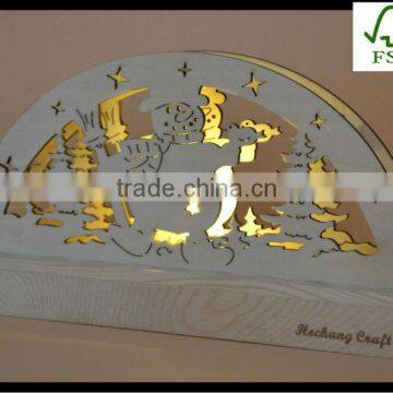 Snowman Christmas Wooden Laser Cutting Decorations photo-2