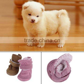 2 Colors 2015 New Fashion Pet Dog Pet Shoes Snow Boots Child Teddy Cotton Fla Small Dog Shoes Snow Boots photo-2