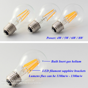 A19-2S2W dimmable filament lamp led light E27 dimmable LED bulb 1.5W 3.5W 5W 7W decorative lamp