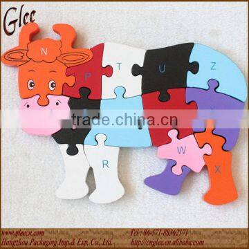 Animal series alphabet wood / EVA educational Puzzle