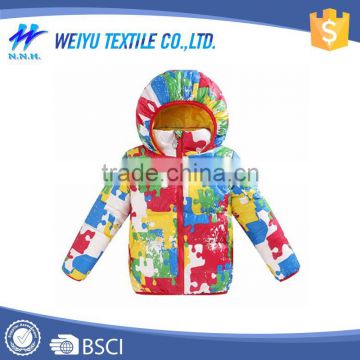 100% polyester Child Colorful Waterproof Jacket wholesale