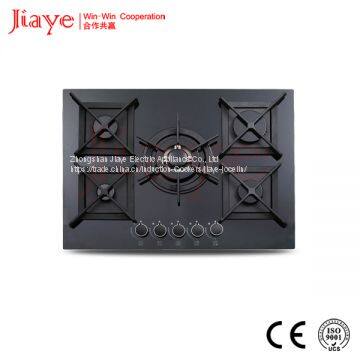 Tempered glass gas hob/90cm kitchen gas stove/Built in 5 burner gas cooker JY-G5058