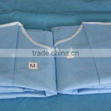 Single Use Knit Cuff Blockade Unisex Doctor and Nurse Gown