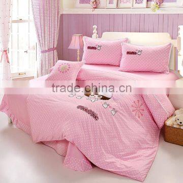 Classic Designer European Colorful Pigment Printed 4 Pcs Comforter Bed Cover Bedding Set photo-3