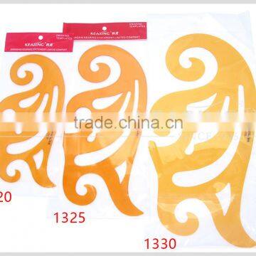 Kearing Biggest Pattern French Curves Non Toxic Plastic Ruler For Painting 30cm #1330 photo-2