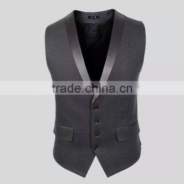 Custom Fashion Cotton Waistcoat for Men OEM Design in China 2016 photo-4