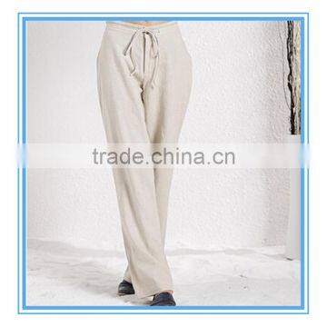 New Fashion Office Lady Wide Leg Pants Linen Casual Elephant Long Palazzo Pants photo-3