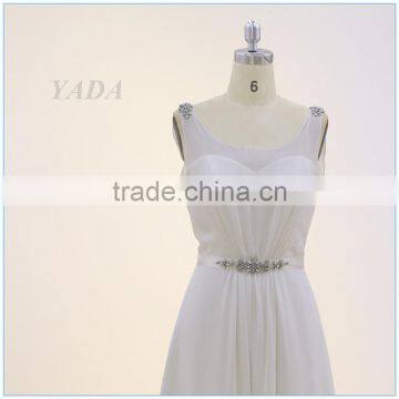 New Fashion Jewel Beaded Sleeveless Chiffon Weddings Bridesmaid Dresses Long photo-5