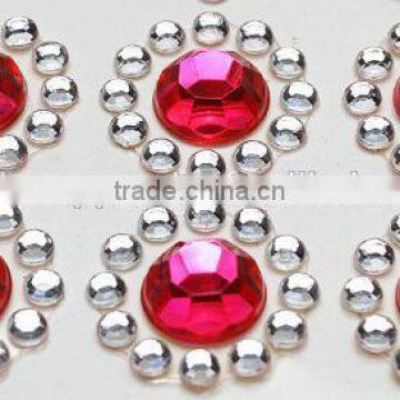 Colorful Rhinestone DIY Plastic Pearl and Acrylic Stone Gem Decoration Sticker photo-3