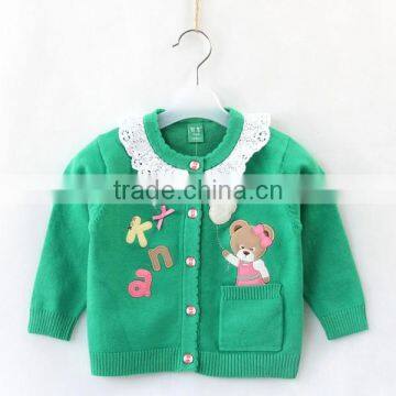 Girls Lace Decorated Sweater Knitted Designs Pictures photo-3