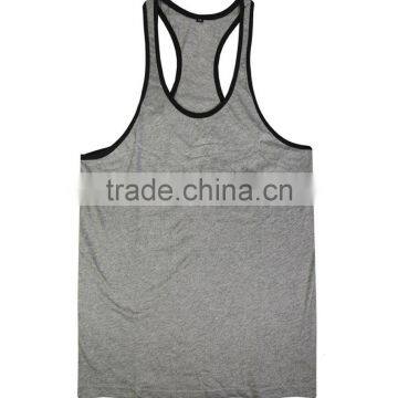Contrast Piping 100% Cotton Mens Tank Top