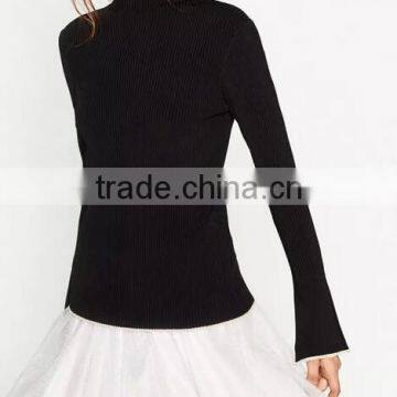 EY0878S 2016 Winter Ladies Red Mock Turtleneck Poncho Sweater photo-3