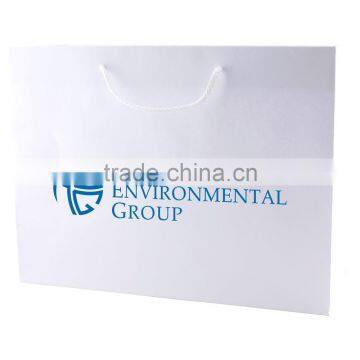 White Kraft Eurotote Shopping Bag - Features Cardboard Bottom, Dimensions Are 16" x 6" x 12" and Comes With Your Logo.