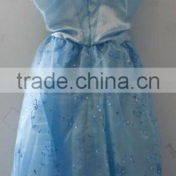 2016 Instyles Blue Elsa Costume Costplay Party Princess Girls Dresses Age 6-7 photo-5