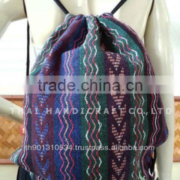 Woven drawstring bag