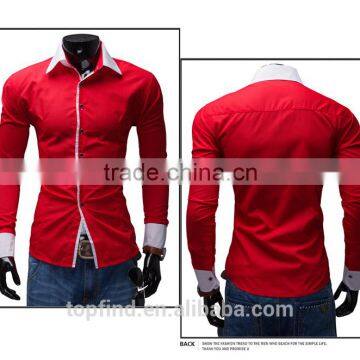 Beautiful Bright Color Slim Fit Men Dress Blank Shirt for Men photo-3