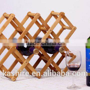 Best Selling Folded Bamboo Wine Rack photo-2